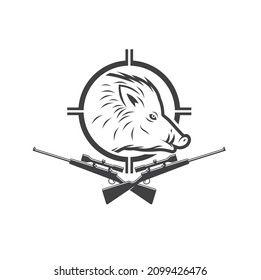 illustration of wild boar, vector art.