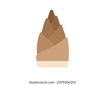 Illustration of wild vegetable bamboo shoot icon.