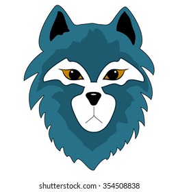 Illustration of a wild wolf