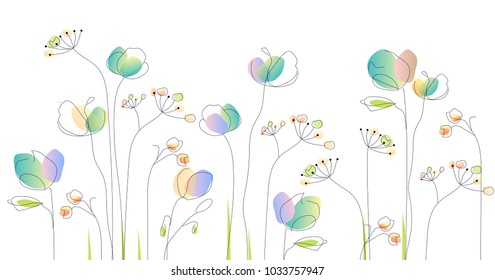 illustration of wildflowers