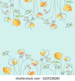 illustration of wildflowers. pattern of spring flowers. Watercolor bouquet of flowers. Hand painted colorful floral composition isolated on white background. Vintage style peony, roses, anemone, berri