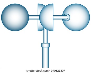 Illustration of the wind anemometer icon