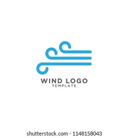 Illustration Wind Logo Design Template Vector Stock Vector (Royalty ...