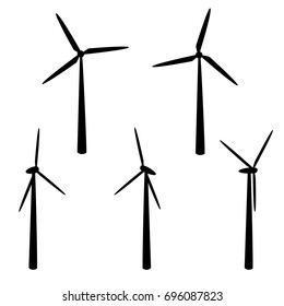 Illustration of windmills