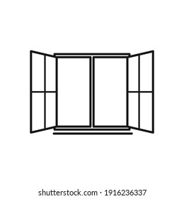 illustration of window icon with outline style