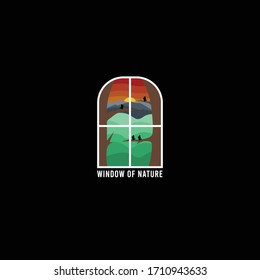 an illustration of window of nature