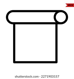 illustration of window roll blinds line icon 