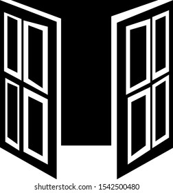 illustration of window, sticker,tshirt print, vector illustration