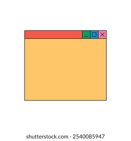 illustration window ui with blank background