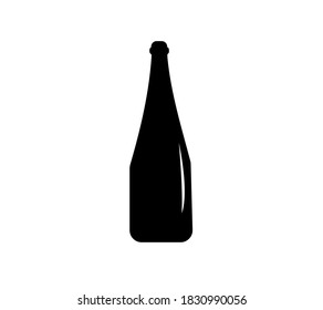 Illustration of wine bottle and a glass