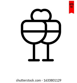 illustration of wine flat icon