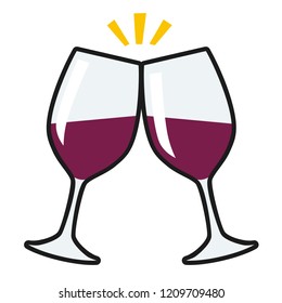 Illustration of wine. Illustrations drinking with wine.