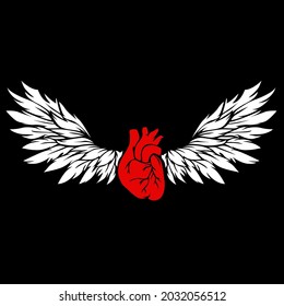 Illustration of Wing Heart design