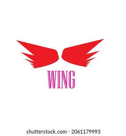 illustration or wing or wing logo or sample flat wing logo