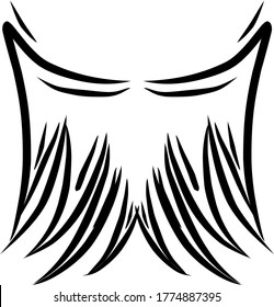 ilustración del logotipo del vector de ala