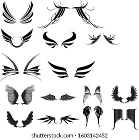Illustration of wings, with white background vector