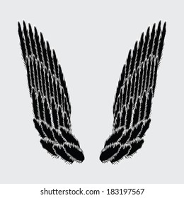 illustration with wings for your design
