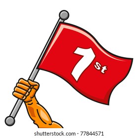 illustration of winner flag