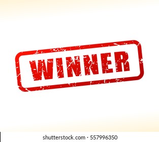 Illustration of winner text stamp