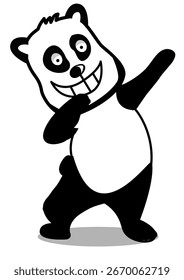illustration of a winning panda