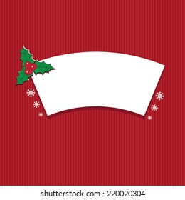 Illustration winter label with text Merry Christmas. Vector