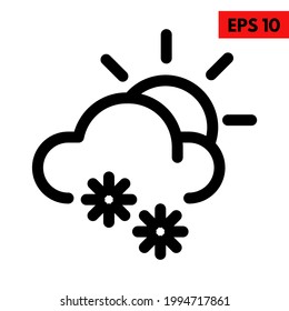 illustration of winter line icon