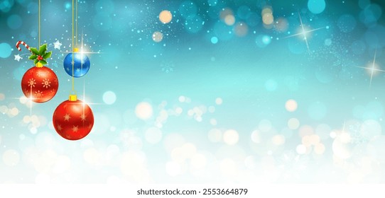 illustration of  wintertime festive for Merry Christmas and Happy New Year seasonal greetings holiday background