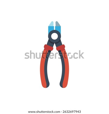 Illustration of wire cutters tool against White Background