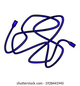 Illustration of wire. Gaming creative illustration. Trendy symbol in modern cartoon style.