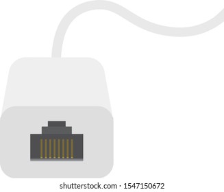Illustration of wired LAN port.
