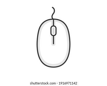 
Illustration of a wired mouse.