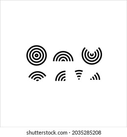 illustration wireless logo connection vector internet signal network mobile application antenna digital area maps radar icon black business design technology graphic sign corp circle line WiFi target 