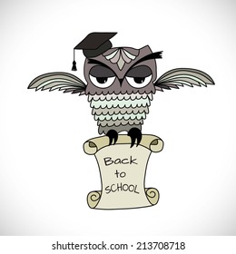 Illustration of wise owl