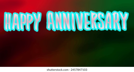 An illustration of wishing a happy birthday with a bright color font effect