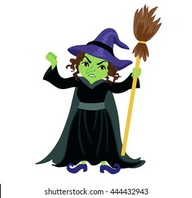 Illustration Witch Broom Vector Stock Vector (royalty Free) 444432943 