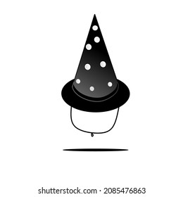 an illustration of a witch's hat