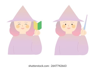 Illustration of a wizard giving a guide.