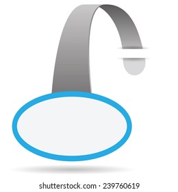  illustration  with  wobbler on white background