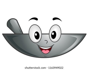 Illustration of a Wok Mascot for Cooking