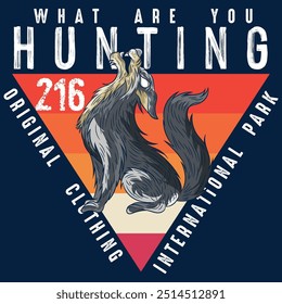 Illustration of a wolf or husky with a sporty style mountain design and also a picnic, lumberjack design and work icon.