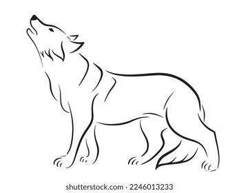 Illustration of wolf logo vector