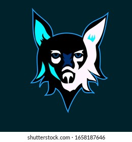 illustration of wolf mascot design