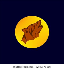Illustration of wolf. Vector art, wallpaper, icon, logo, and background.