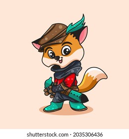 ILLUSTRATION OF WOLF WARRIOR FOR T-SHIRT, STICKER, AND RELATED BUSINESS