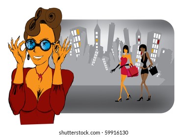 illustration of woman
