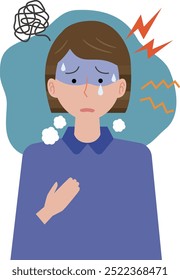 Ilustração de uma mulher com transtorno de ajuste