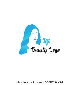 Illustration of woman with beautiful hair - can be used as a logo for beauty salon / spa

