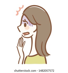Illustration of a woman despairing