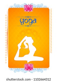 illustration of woman doing asana for International Yoga Day on 21st June