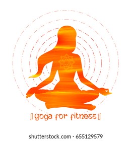 illustration of woman doing asana for International Yoga Day on 21st June